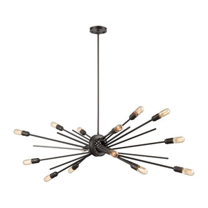Atlas Xenia Chandelier - Contemporary 6-Light Linear Fixture with Adjustable Arms for Stunning Spaces Oil Rubbed Bronze 54'' CL11409-BZ