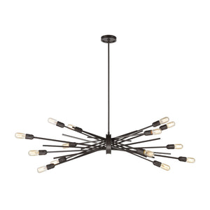 Atlas Xenia Chandelier - Contemporary 6-Light Linear Fixture with Adjustable Arms for Stunning Spaces Oil Rubbed Bronze 54'' CL11409-BZ