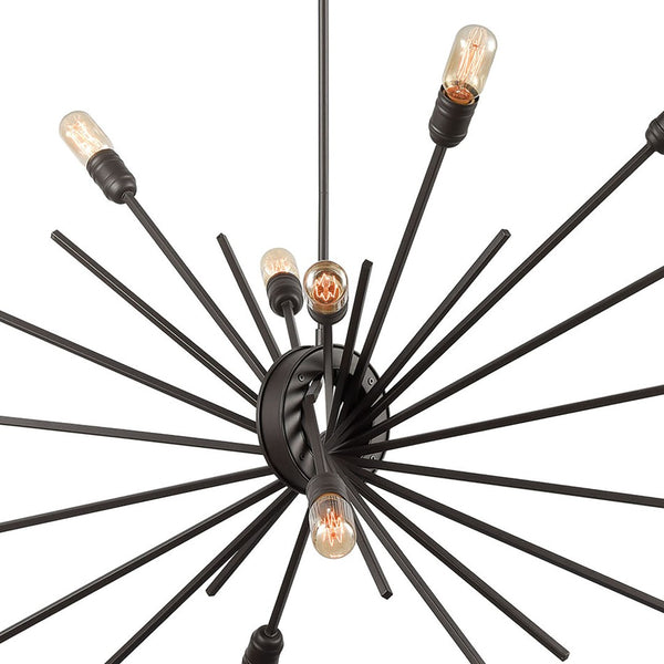 Atlas Xenia Chandelier - Contemporary 6-Light Linear Fixture with Adjustable Arms for Stunning Spaces Oil Rubbed Bronze 54'' CL11409-BZ