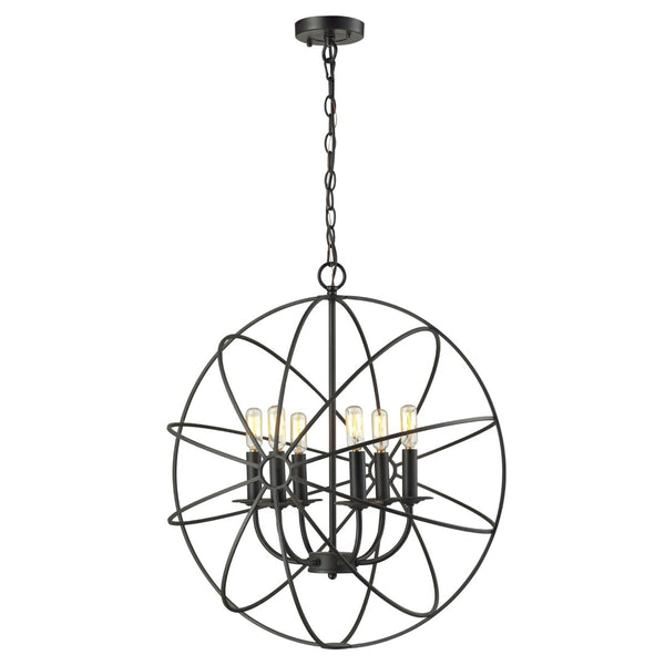 Atlas Yardley 3-Light Chandelier – Vintage-Inspired Cage Design for Timeless Elegance in Any Room Oil Rubbed Bronze 23'' CL11411-BK