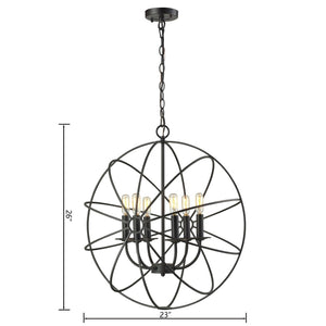 Atlas Yardley 3-Light Chandelier – Vintage-Inspired Cage Design for Timeless Elegance in Any Room Oil Rubbed Bronze 23'' CL11411-BK