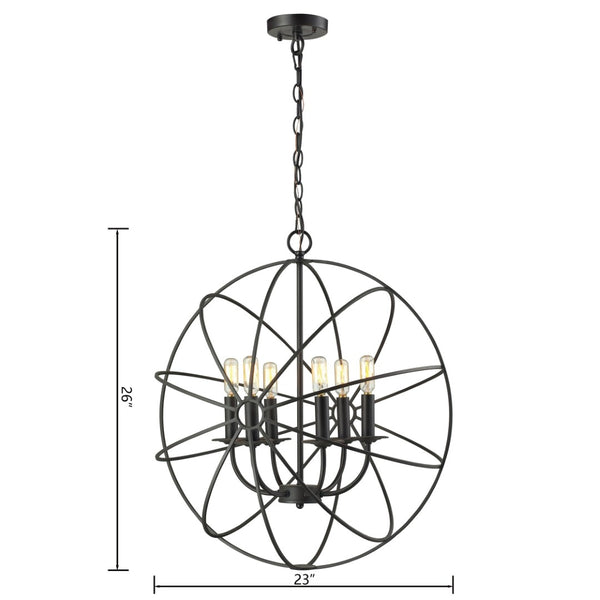 Atlas Yardley 3-Light Chandelier – Vintage-Inspired Cage Design for Timeless Elegance in Any Room Oil Rubbed Bronze 23'' CL11411-BK