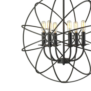Atlas Yardley 3-Light Chandelier – Vintage-Inspired Cage Design for Timeless Elegance in Any Room Oil Rubbed Bronze 23'' CL11411-BK