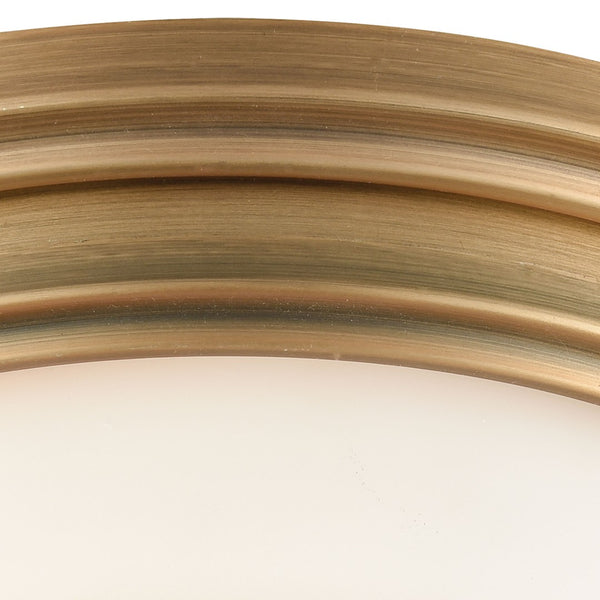 Atlas Noor 13'' Wide 2-Light Flush Mount - Timeless Elegance with Opal Glass for Chic Indoor Spaces Classic Brass CL11414-BS