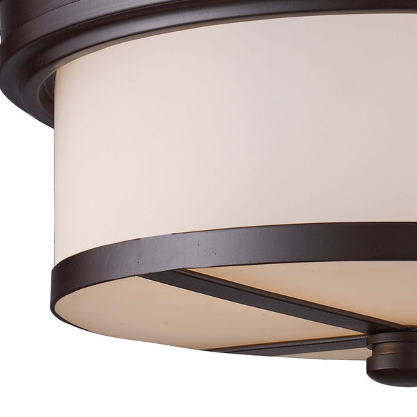 Atlas Noor 13'' Wide 2-Light Flush Mount - Timeless Elegance with Opal Glass for Chic Indoor Spaces Oiled Bronze CL11414-BZ