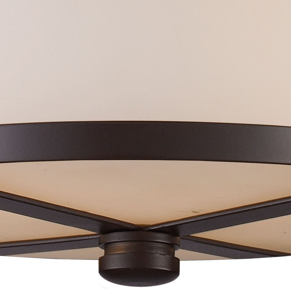 Atlas Noor 13'' Wide 2-Light Flush Mount - Timeless Elegance with Opal Glass for Chic Indoor Spaces Oiled Bronze CL11414-BZ