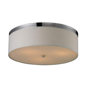 Atlas Keane 17'' Wide 3-Light Flush Mount - Elegant Polished Chrome Chandelier Style for Low Ceilings CL11416-CH