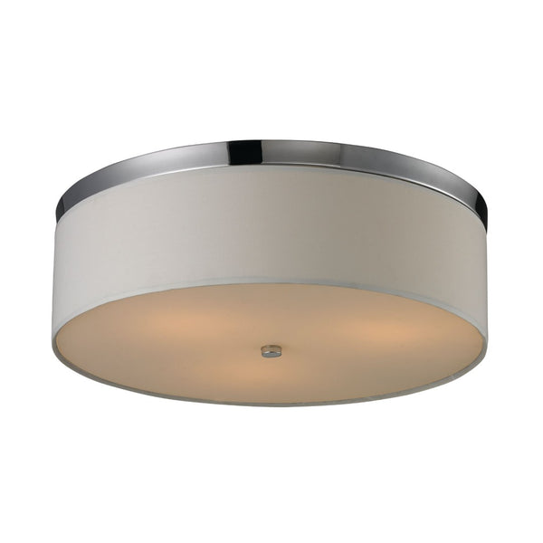Atlas Keane 17'' Wide 3-Light Flush Mount - Elegant Polished Chrome Chandelier Style for Low Ceilings CL11416-CH