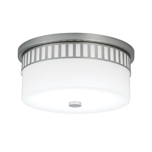 Atlas Astor 2-Light Flush Mount Fixture - Brushed Nickel, Chic Design for Entryways & Living Spaces CL11419-NK