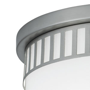 Atlas Astor 2-Light Flush Mount Fixture - Brushed Nickel, Chic Design for Entryways & Living Spaces CL11419-NK