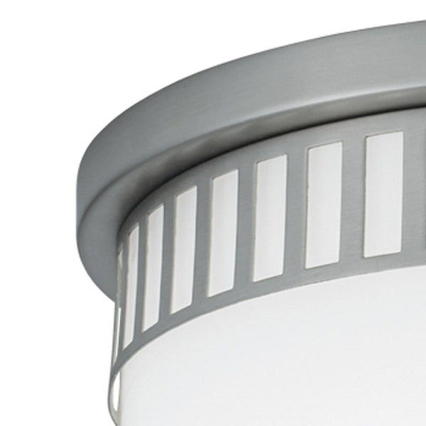 Atlas Astor 2-Light Flush Mount Fixture - Brushed Nickel, Chic Design for Entryways & Living Spaces CL11419-NK