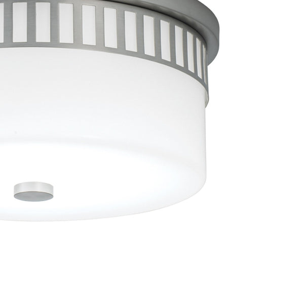Atlas Astor 2-Light Flush Mount Fixture - Brushed Nickel, Chic Design for Entryways & Living Spaces CL11419-NK