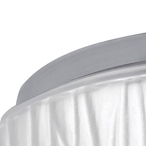 Atlas Bark 7" Wide Integrated LED Flush Mount - Modern Polished Nickel Fixture with Textured Glass Diffuser CL11421-NK