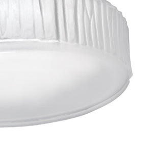 Atlas Bark 7" Wide Integrated LED Flush Mount - Modern Polished Nickel Fixture with Textured Glass Diffuser CL11421-NK