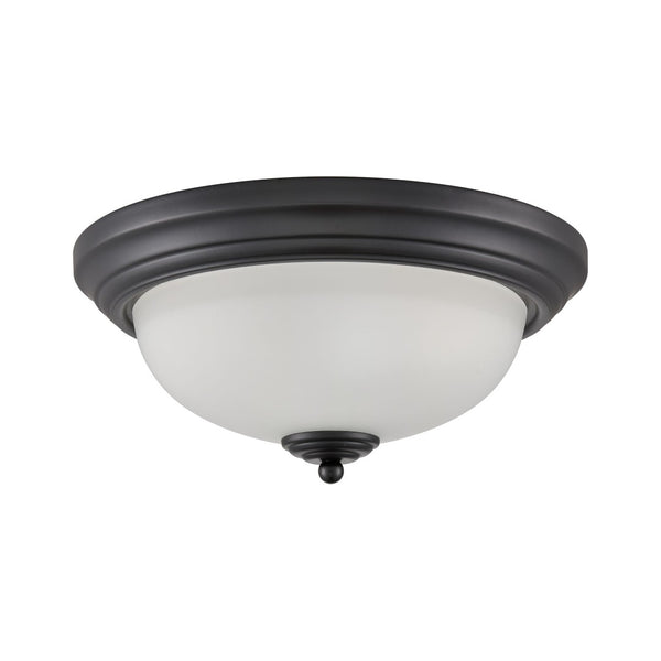 Atlas Helena 2-Light Flush Mount Ceiling Fixture - Timeless Elegance for Hallways, Bedrooms, and More Black 13'' CL11422-BK