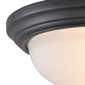 Atlas Helena 2-Light Flush Mount Ceiling Fixture - Timeless Elegance for Hallways, Bedrooms, and More Black 13'' CL11422-BK