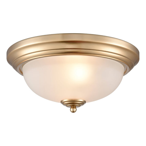 Atlas Helena 13" Wide 2-Light Flush Mount - Elegant Satin Gold Fixture for Hallways & Bedrooms CL11422-GD