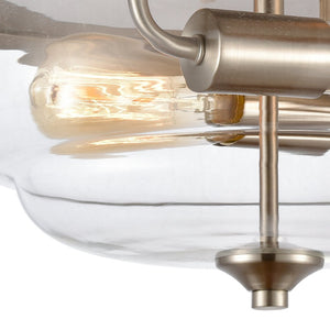Atlas Calistoga 13'' Wide 2-Light Flush Mount - Elegant Brushed Nickel Fixture for Modern Indoor Spaces CL11425-NK