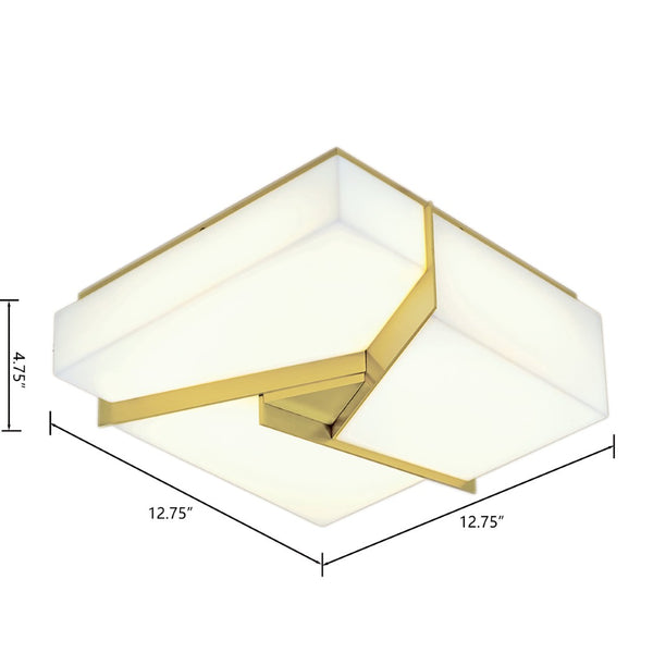 Atlas Candeau 12.75'' Wide LED Flush Mount Light - Satin Brass, Modern Style for Elegant Indoor Spaces CL11426-BS