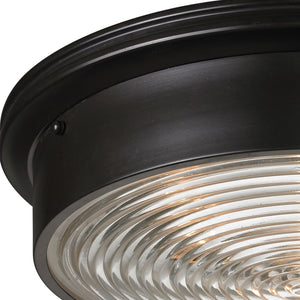 Atlas Chadwick 3-Light Flush Mount Ceiling Fixture - Timeless Design for Classic and Transitional Spaces Oiled Bronze CL11429-BZ
