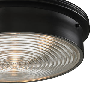 Atlas Chadwick 3-Light Flush Mount Ceiling Fixture - Timeless Design for Classic and Transitional Spaces Oiled Bronze CL11429-BZ