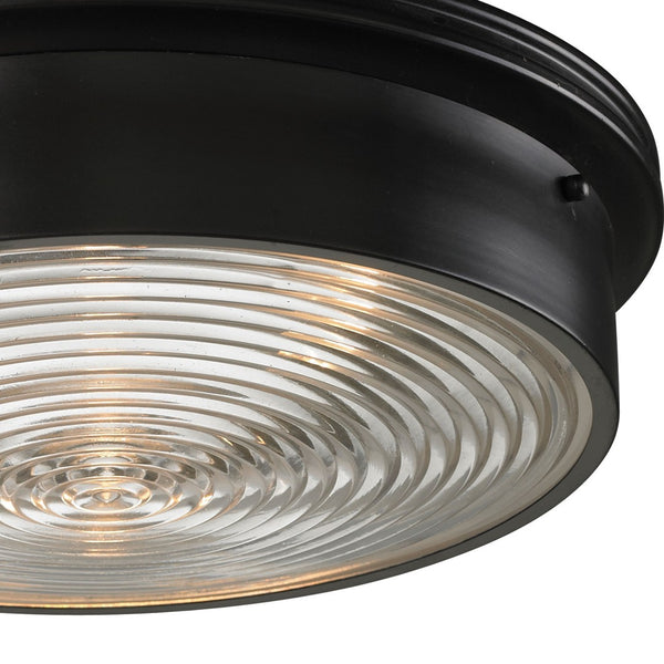 Atlas Chadwick 3-Light Flush Mount Ceiling Fixture - Timeless Design for Classic and Transitional Spaces Oiled Bronze CL11429-BZ