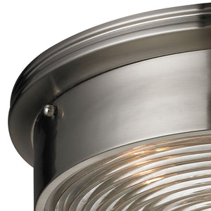 Atlas Chadwick 3-Light Flush Mount Ceiling Fixture - Timeless Design for Classic and Transitional Spaces Brushed Nickel CL11429-NK