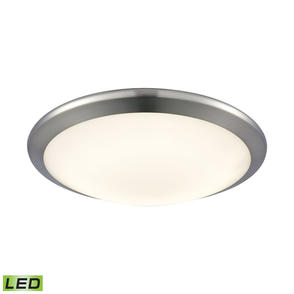 Atlas Clancy 12" Wide 1-Light Flush Mount - Modern Chrome Fixture with Glass Shade for Elegant Illumination CL11430-CH
