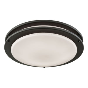 Atlas Clarion Sleek Flush Mount Light Fixture - Contemporary Design for Elegant Home Illumination Oil Rubbed Bronze 14'' CL11432-BZ