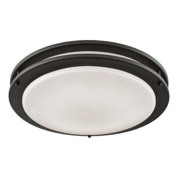 Atlas Clarion Sleek Flush Mount Light Fixture - Contemporary Design for Elegant Home Illumination Oil Rubbed Bronze 14'' CL11432-BZ