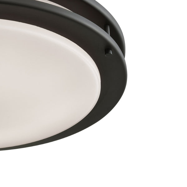 Atlas Clarion Sleek Flush Mount Light Fixture - Contemporary Design for Elegant Home Illumination Oil Rubbed Bronze 14'' CL11432-BZ