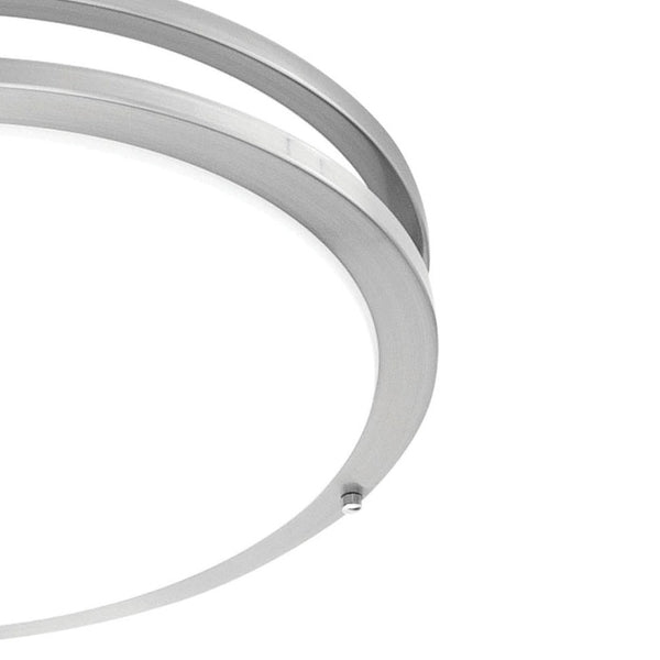 Atlas Clarion 14" Wide Flush Mount Light - Sleek Brushed Nickel Fixture for Modern Indoor Spaces CL11433-NK