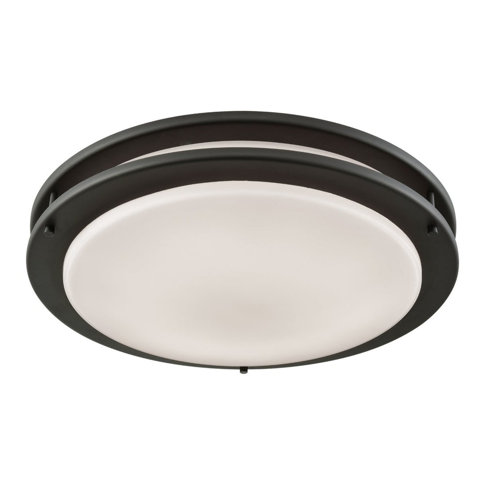 Atlas Clarion Sleek Flush Mount Light Fixture - Contemporary Design for Elegant Home Illumination Oil Rubbed Bronze 15'' CL11434-BZ
