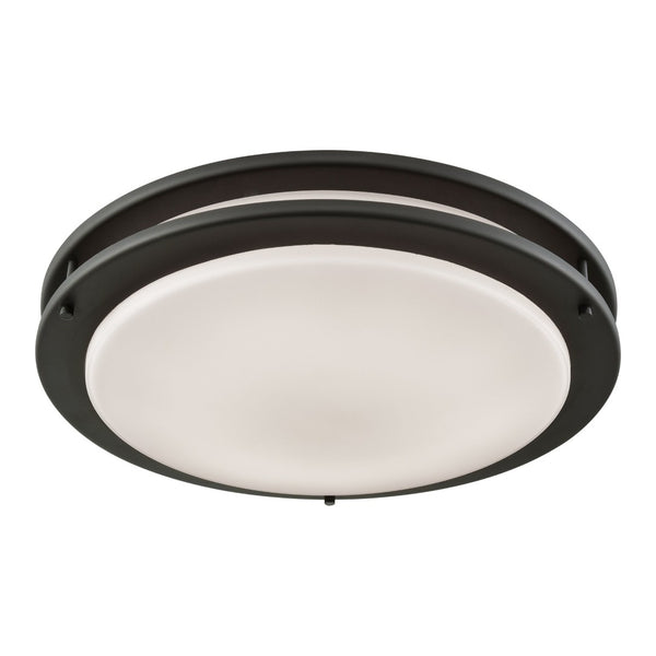 Atlas Clarion Sleek Flush Mount Light Fixture - Contemporary Design for Elegant Home Illumination Oil Rubbed Bronze 15'' CL11434-BZ