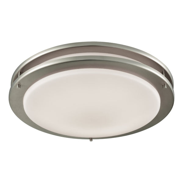 Atlas Clarion Sleek Flush Mount Light Fixture - Contemporary Design for Elegant Home Illumination Brushed Nickel CL11434-NK