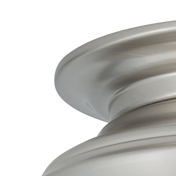 Atlas Clayton 2-Light Flush Mount Fixture - Transitional Style with Globe Shades for Modern Interiors Brushed Nickel 12'' CL11436-NK