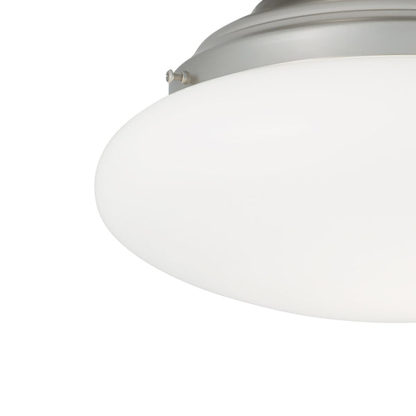 Atlas Clayton 2-Light Flush Mount Fixture - Transitional Style with Globe Shades for Modern Interiors Brushed Nickel 12'' CL11436-NK
