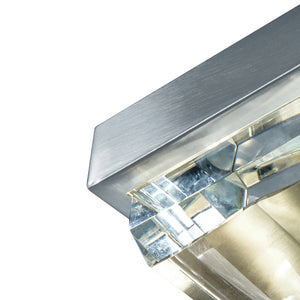 Atlas Crystal 6.5'' Wide Integrated LED Flush Mount - Modern Two-Tone Brushed Nickel & Brass Elegance CL11439-NK