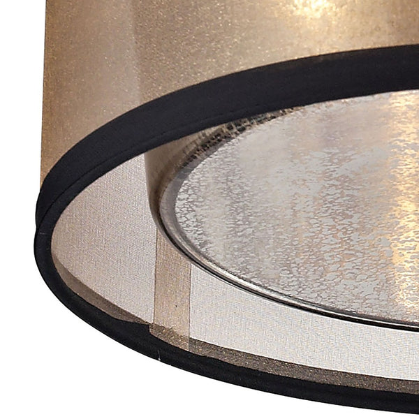 Atlas Diffusion 13” Wide 2-Light Flush Mount - Vintage-Inspired Beige Shade & Oil Rubbed Bronze Elegance CL11440-BZ