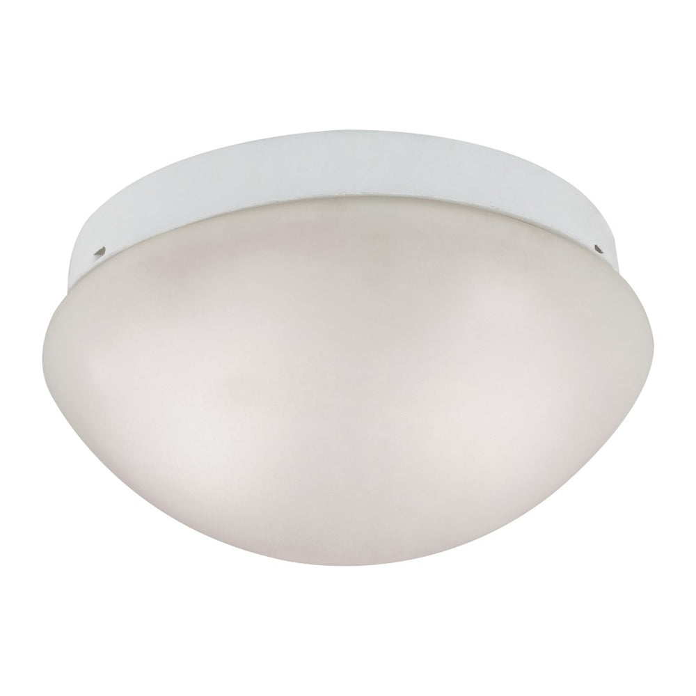 Atlas Elowen 10" Wide 2-Light Flush Mount - Elegant Inward-Curve Glass & Chic Metal Design for Any Space CL11442-WH3