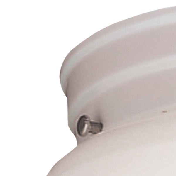 Atlas Elowen 2-Light Flush Mount Light Fixture - Elegant Dome Glass Design for Modern Home Spaces White 12'' CL11443-WH