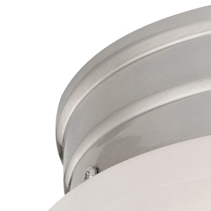 Atlas Elowen 8" Wide 1-Light Flush Mount - Elegant Brushed Nickel Dome Glass for Low-Ceiling Spaces CL11444-NK