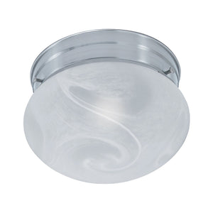 Atlas Elowen 2-Light Flush Mount Light Fixture - Elegant Dome Glass Design for Modern Home Spaces Brushed Nickel CL11445-SV