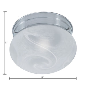 Atlas Elowen 2-Light Flush Mount Light Fixture - Elegant Dome Glass Design for Modern Home Spaces Brushed Nickel CL11445-SV