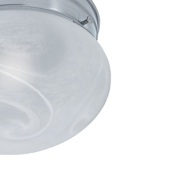 Atlas Elowen 2-Light Flush Mount Light Fixture - Elegant Dome Glass Design for Modern Home Spaces Brushed Nickel CL11445-SV