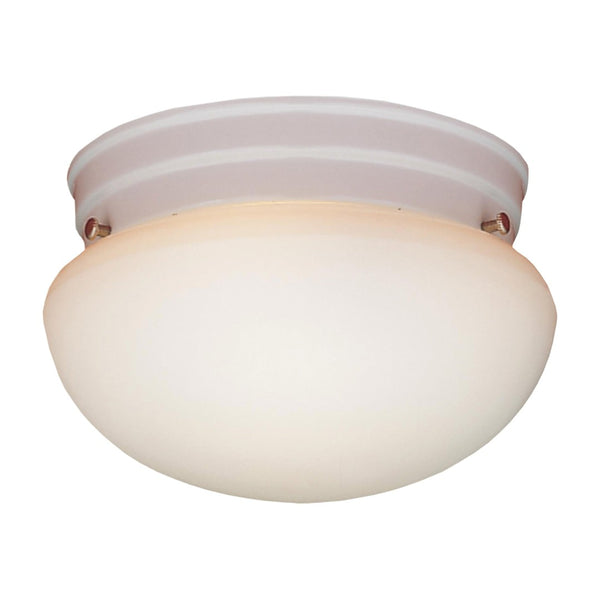 Atlas Elowen 2-Light Flush Mount Light Fixture - Elegant Dome Glass Design for Modern Home Spaces White 8'' CL11445-WH