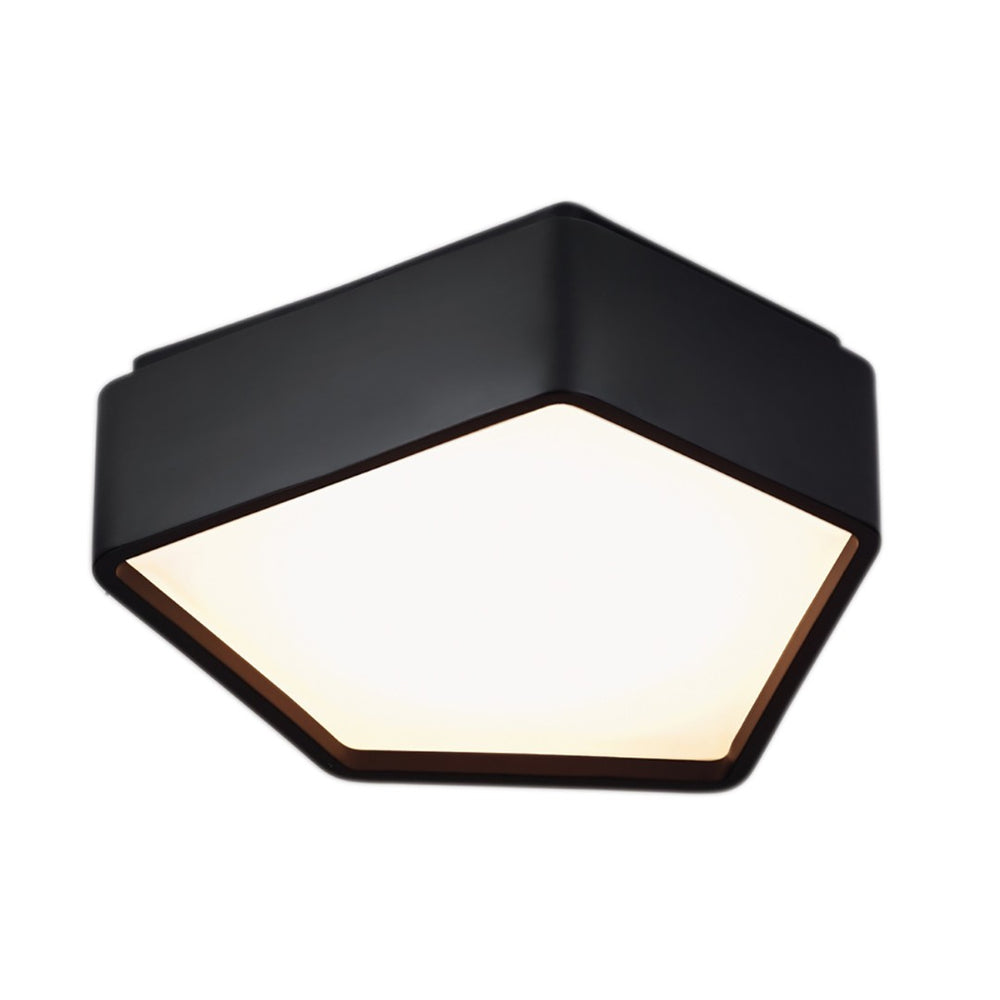 Atlas Fenway 12.25'' Wide Integrated LED Flush Mount Light - Modern Geometric Design for Stylish Spaces Matte Black CL11447-BK