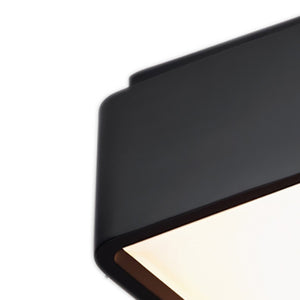 Atlas Fenway 12.25'' Wide Integrated LED Flush Mount Light - Modern Geometric Design for Stylish Spaces Matte Black CL11447-BK