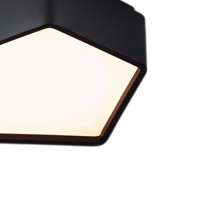 Atlas Fenway 12.25'' Wide Integrated LED Flush Mount Light - Modern Geometric Design for Stylish Spaces Matte Black CL11447-BK