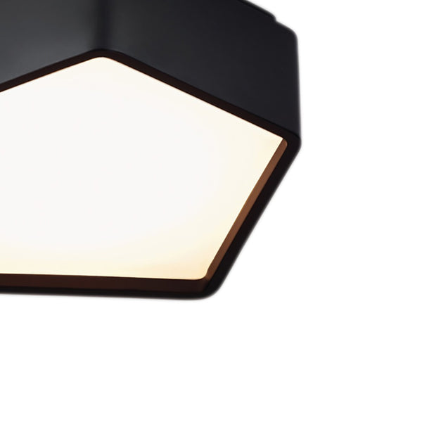Atlas Fenway 12.25'' Wide Integrated LED Flush Mount Light - Modern Geometric Design for Stylish Spaces Matte Black CL11447-BK